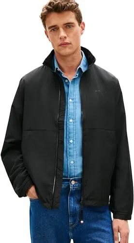 Tommy Hilfiger Herren Marken-Blouson Mw0Mw39198, Schwarz, Größe L - Entdecken Sie den eleganten Tommy Hilfiger Blouson, der stilvolles Design mit nachhaltiger Produktion vereint. Ideal für modische Akzente in Ihrer Garderobe.
