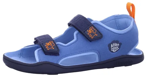 Affenzahn Sandale Vegan Airy Elefant blau kombi - Klassische Sandalen für Kinder, vegan und umweltfreundlich, mit niedlichem Elefantenmotiv und flexibler Laufsohle für sicheren Halt beim Spielen.