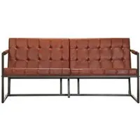 vidaXL 3-Sitzer Sofa aus echtem Ziegenleder - Sofas & Couches – Genießen Sie Komfort und Stil mit diesem robusten 3-Sitzer Sofa aus echtem Ziegenleder, das eine warme Vintage-Atmosphäre in Ihr Wohnzimmer bringt.