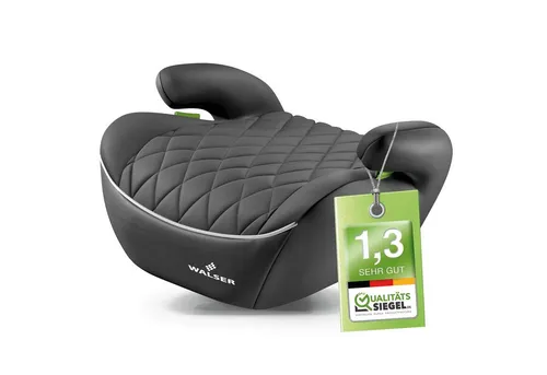 Walser Kindersitz Andy R129 - Sitzerhöhung für 125-150 cm, grau, ergonomisch geformt und komfortabel gepolstert, ideal für Kinder von 6-12 Jahren