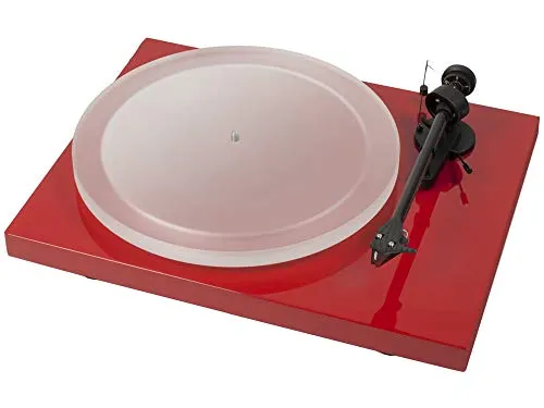 Pro-Ject Debut Carbon Esprit (DC) Plattenspieler - Riemenantrieb in Rot - Plattenspieler mit hochwertigem Riemenantrieb und elegantem Design, ideal für audiophile Musikliebhaber.