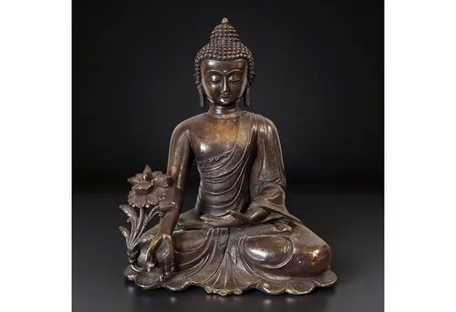 Asien LifeStyle Buddhafigur Medizin Buddha Figur Bronze 36 cm - Elegante Bronze Buddhafigur, 36 cm groß, ideal für spirituelle Räume. Die Skulptur symbolisiert Mitgefühl und ist ein besonderes Deko-Element mit traditionellem Charme.