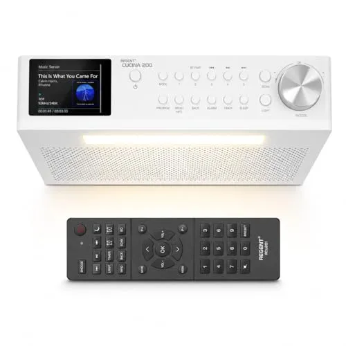 Regent Cucina 200 Küchenradio - FM/DAB+ Radio mit Bluetooth und LED-Leiste, ideal für die Küche. Genießen Sie kristallklaren Sound und praktische Timer-Funktionen für perfektes Kochen.