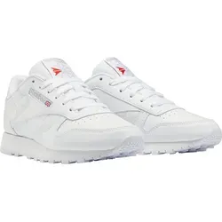Reebok Damen Classic Leather Sneaker - Ftwwht Ftwwht Pugry3, 36 EU - Damen-Sneaker aus hochwertigem Leder mit flachem Absatz, ideal für einen lässigen Look und hohen Tragekomfort.