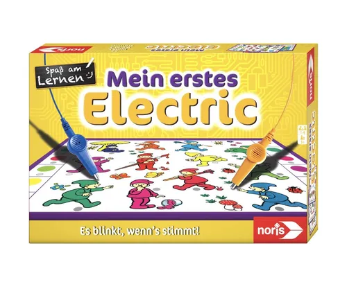 Noris Lernspiel 606013714, Mein erstes Electric - Gesellschaftsspiel für Kleinkinder ab 3 Jahren, fördert selbstständiges Lernen mit Themen wie Farben und Tiere, ideal für 1-4 Spieler.