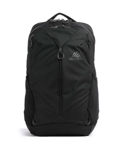 GREGORY Rhune 28 Backpack mit Laptopfach - Carbon Black - Rucksack für den täglichen Gebrauch mit atmungsaktivem Rückenpanel, ideal für Laptop und Dokumente. Vielseitige Fächer und reflektierende Details für Sicherheit und Komfort.