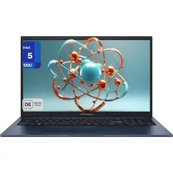 Asus Vivobook 17 Business Laptop - Intel Core i5, 17.3" FHD, 24 GB RAM, Blau - Erleben Sie grenzenloses Sehvergnügen mit dem Asus Vivobook 17. Ideal für Home-Office und Streaming, bietet es ein großes Display und ergonomische Tastatur für höchsten Komfort. Schlankes Design für optimale Mobilität.