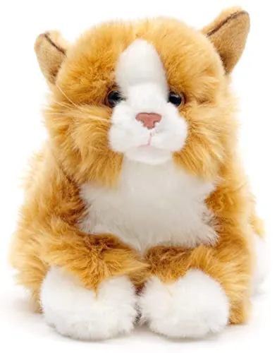Uni-Toys Kuscheltier Katze - 20 cm Plüsch - Kuscheltiere aus 100 % recyceltem Füllmaterial, ideal für umweltbewusste Familien; waschbar bis 30 °C und ab Geburt geeignet.