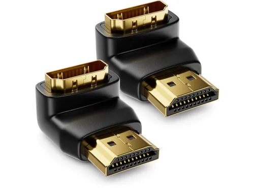 deleyCON deleyCON 2 HDMI 270° Winkeladapter im Set HDMI Typ A 4K UHD 3D FullHD HDMI-Kabel