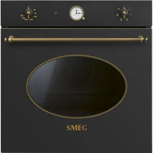 SMEG SF68C1AO 72LT Umluftofen in Antrazit - Eleganter elektrischer Umluftofen mit 72 Litern Volumen, ideal für vielseitiges Kochen und Backen, energiesparend und stilvoll.