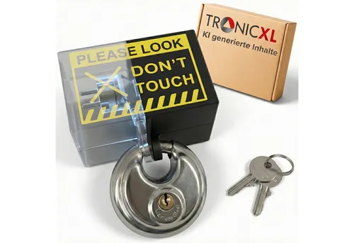 TronicXL Kettenschloss Steckerschloss für Waschmaschine und Elektrogeräte - Sichere deine Geräte mit dem TronicXL Steckerschloss! Aus robustem Kunststoff, made in Germany, bietet es zuverlässigen Schutz vor unbefugtem Zugriff. Universell einsetzbar für Waschmaschinen, Trockner und mehr.