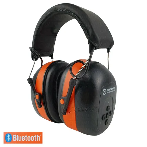 Werckmann Gehörschutz mit Bluetooth - Verstellbarer Earmuff mit 27 dB Lärmschutz - Gehörschutz mit integriertem Bluetooth, ideal für Gartenarbeit, Bauarbeiten und Reisen. Verstellbar für optimalen Tragekomfort und effektiven Lärmschutz.