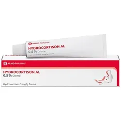 Hydrocortison AL 0,5 % Creme - Arzneimittel zur Linderung von Juckreiz und Hautbeschwerden, gut verträglich und geeignet für Kinder ab 6 Jahren.