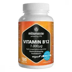 Vitamin B12 1.000 ?g hochdosiert vegan 180 St