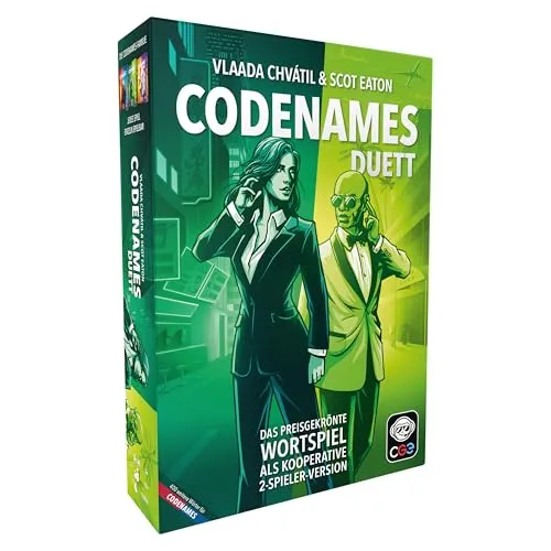 Codenames Duett - Gesellschaftsspiel für 2 Spieler, fördert Teamarbeit und strategisches Denken, ausgezeichnet mit dem International Gamers Award.