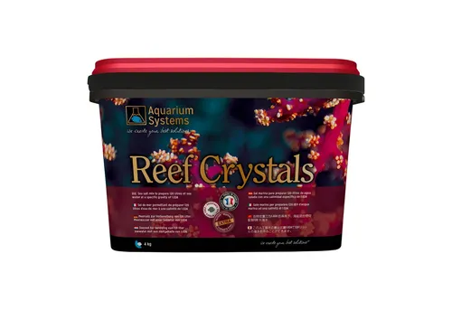 Aquarium Systems Aquariumpflege Reef Crystals Meersalz 4 kg - Hochwertige Meersalzlösung - Für Riffaquarianer optimiertes Meersalz mit erhöhtem Kalzium- und Spurenelementgehalt, sorgt für gesundes Wachstum von Korallen und Meeresorganismen.