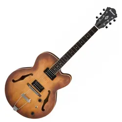 Ibanez AF55-TF Tobacco Flat - Halbresonanzgitarre - Gitarren mit Linde Korpus, Nyatoh Hals und Walnuss Griffbrett, ideal für warme Klänge und vielseitigen Einsatz.