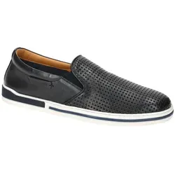 Galizio Torresi 19499/19468 Herren-Slipper aus Leder - Herren-Slipper in Blau, Obermaterial aus hochwertigem Leder, mit herausnehmbarer Innensohle für optimalen Tragekomfort.