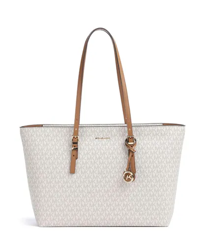 Michael Kors Quinn Large Shopper - Creme 30T5GQNT9B-149 - Damen-Schultertaschen aus hochwertigem Lederimitat, stilvoll und geräumig für den perfekten Einkaufstag.