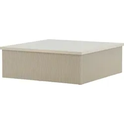 Venture Home Couchtisch Lenox Beige - Stylischer Couchtisch in Beige, 90x90 cm - ideal für einladende Wohnzimmer und harmonische Einrichtung. Perfekt für Bücher und Deko, vereint modernes Design mit zeitloser Eleganz.