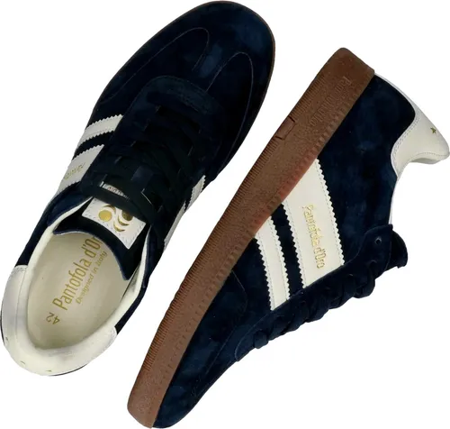Pantofola d'Oro Sneaker Herren Leder blau, 42 808091-0001-00420 - Hochwertige Sneaker aus Leder mit sportlicher Eleganz, rutschhemmender Sohle und herausnehmbarer Innensohle für individuellen Komfort. Perfekt für lässige und smarte Outfits.