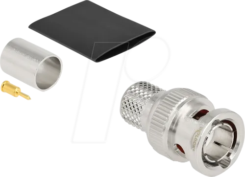 DELOCK 91773 - BNC Stecker zum Crimpen RG-11 mit passendem Schrumpfschlauch