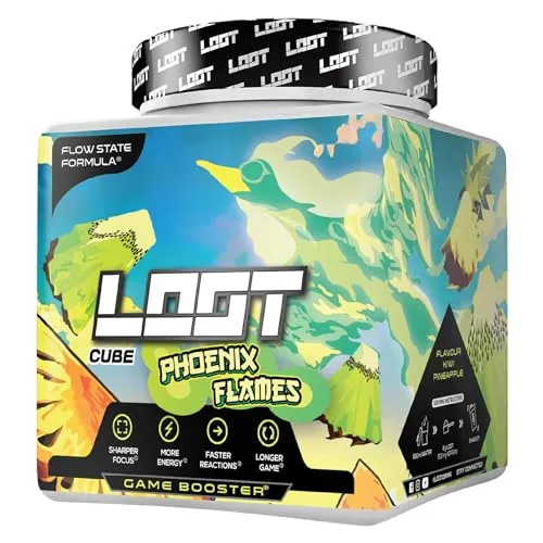 LOOT LOOT® Game Booster mit Koffein - Aminosäuren für Gamer, steigert Konzentration und Fokus mit 200mg Koffein und 20 Vitaminen – ideal für lange Gaming-Sessions!