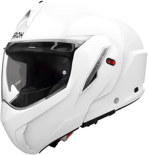 Mathisse II Klapphelm weiß, M - Motorradhelm mit P/J-Homologation, flexibel einsetzbar für offenen oder geschlossenen Gebrauch. Extraweites Sichtfeld und Pinlock®-Scheibe garantieren klare Sicht und hohen Tragekomfort.
