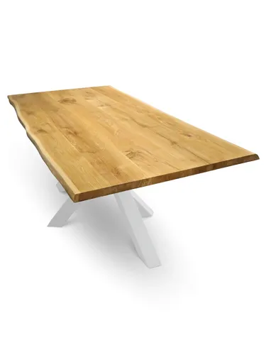 Tischplatte mit Baumkante - Eiche, massiv - 100 x 70cm - Zubehör für Möbel: Einzigartige Tischplatte aus massivem Eichenholz mit natürlicher Baumkante, stabil und langlebig, ideal für individuelle Einrichtung.