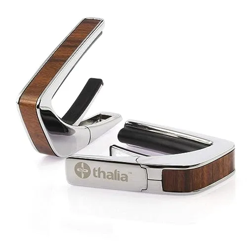 Thalia Exotic Wood Series Kapodaster mit Chrom-Finish und Santos Palisander Einlagen