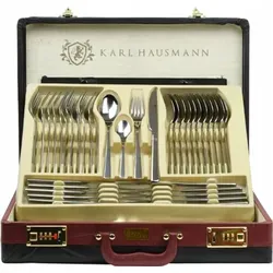 tlg Edelstahl Besteck Set für 12 Personen – 72-teiliges Tafelbesteck - Hochwertiges 72-teiliges Besteck Set aus Edelstahl für 12 Personen. Spülmaschinenfest und stilvoll in einem dekorativen Koffer verpackt – ideal für festliche Anlässe.