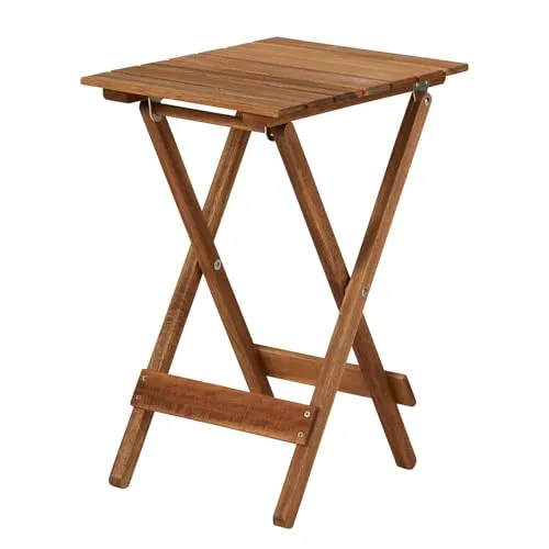 BUTLERS Klappbarer Gartentisch Lodge - 38 x 30 cm aus FSC-zertifiziertem Akazienholz - Kompakter klappbarer Balkontisch für 1-2 Personen, ideal für Balkon, Küche oder Terrasse. Schafft eine naturnahe Oase der Entspannung mit stilvollem Design.