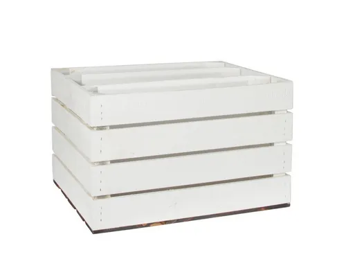CHICCIE Holzkiste 2x Langes Regal Weiß Geflammt 50x40x30cm - Kisten für vielseitige Aufbewahrung, umweltfreundlich und nachhaltig. Ideal für Heim, Garten und kreative DIY-Projekte im modernen Landhausstil.