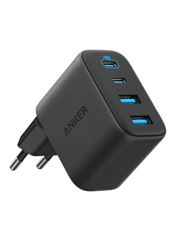 Anker Zolo 50W USB C Ladegerät, 4-Port Schnellladegerät - Lade bis zu 4 Geräte gleichzeitig mit 2 USB-C und 2 USB-A Ports. Kompakt und ideal für unterwegs. ActiveShield 4.0 sorgt für sicheres Laden – perfekt für Reisen und den täglichen Gebrauch.