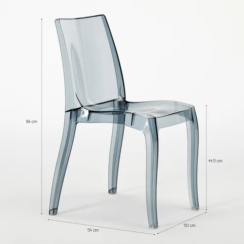 Cristal Light Grand Soleil Stapelbare Stühle - Transparent Rot aus Polycarbonat - Entdecke den Cristal Light Stuhl von Grand Soleil, der mit 100 % italienischer Qualität begeistert. Ideal für Innen- und Außenbereiche, bietet er Leichtigkeit und Robustheit. Perfekt für den professionellen Einsatz in Gastronomie und Veranstaltungen.