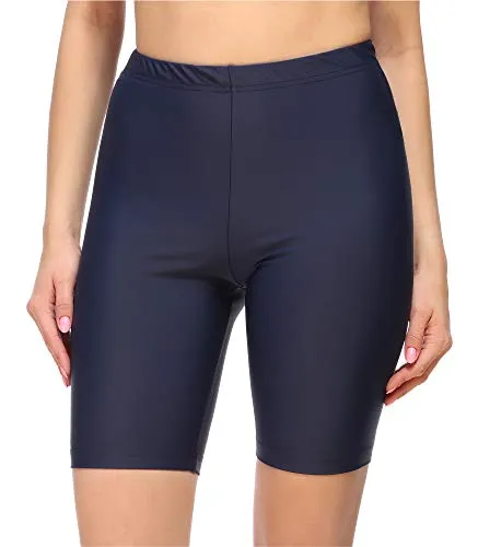 Merry Style Damen Badehose High Waist Schwimmhose für Wassersport SUP Schwimmradler MS10-333 (Marineblau-6007,40)