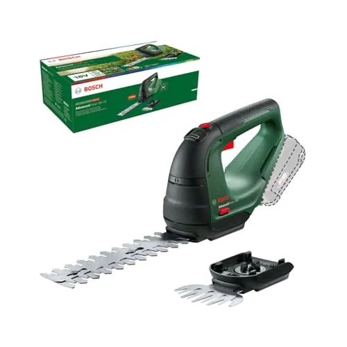 Bosch Akku Grasschere AdvancedShear 18V-10 - 18-Volt-System, schneidet bis zu 85 m pro Akkuladung, vielseitig mit Anti-Blockier-System und hochwertigem Schweizer Messer