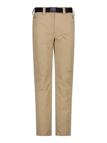 CMP Damen Padding Flat Skihose (Größe S, beige) - Isolationshose aus wasserdichtem, warm wattiertem Stretchgewebe für optimalen Komfort und Bewegungsfreiheit auf der Piste.