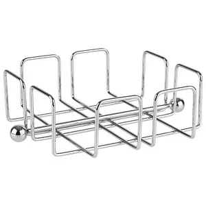 APS 11763 Serviettenhalter 1/4F 19x19x6,5cm - Serviettenhalter aus edlem Edelstahl, ideal für stilvolle Tischdekoration und langlebig im Einsatz.