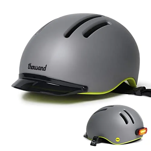 Thousand Chapter MIPS Fahrradhelm für Erwachsene mit LED-Rücklicht - Sicher und stylisch: Der MIPS Fahrradhelm bietet zusätzlichen Schutz und ein USB-ladbares Rücklicht für optimale Sichtbarkeit. Ideal für alle Radfahrer, die Wert auf Komfort und Sicherheit legen.