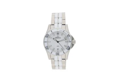 Michel Herbelin Newport Trophy 12596/W19BW Damenarmbanduhr - Damenuhr mit elegantem Perlmutt-Zifferblatt, 20 ATM wasserdicht und klassischem Design, ideal für jeden Anlass.