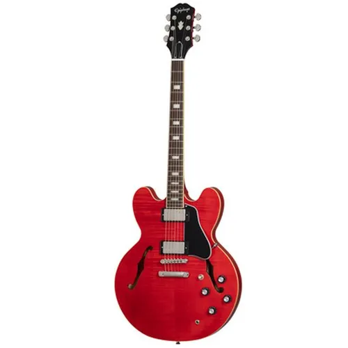 Epiphone Marty Schwartz ES-335 SC E-Gitarre - Semi-Hollow E-Gitarre in Sixties Cherry, mit Alnico Classic Pro Humbuckern für vielseitige Klänge und ideal für kreative Spieler.
