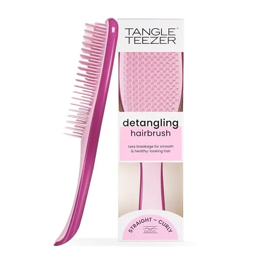 Tangle Teezer Ultimate Detangler Haarbürste – Für Nasses & Trockenes Haar – Entwirrungsbürste für Alle Haartypen – Zweistufige Borsten Reduzieren Haarbruch & Entfernen Knoten – Rote Himbeere