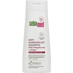 Sebapharma SEBAMED Anti-Haarverlust Shampoo 200 ml - Sebamed Anti-Haarverlust Shampoo mit NHE-Pflegeformel und Ginkgo für kräftiges Haar. Ideal für die tägliche Haarwäsche, fördert es die Haarstruktur und sorgt für eine sanfte Reinigung.
