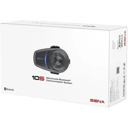 SENA 10S Motorrad Headset Einzelset - Motorrad-Headset mit Bluetooth 4.1 für HD-Audio und Intercom bis 1,6 km Reichweite, ideal für sicheres Kommunizieren während der Fahrt.