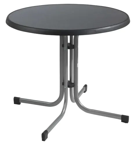 Sieger 209 A Boulevard-Klapptisch - 86 cm, wetterfest und schlagfest mit mecalit-Pro-Platte und robustem Stahlrohrgestell