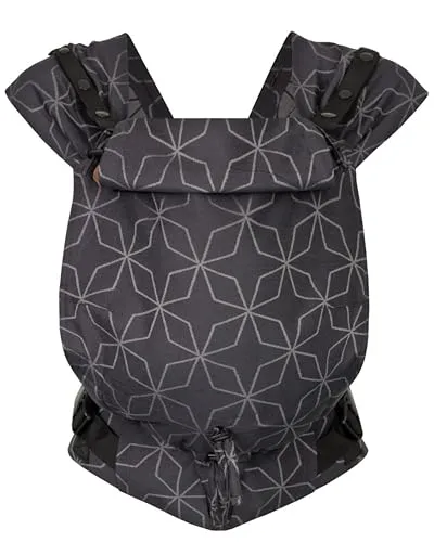 Hoppediz Babytrage Primeo Malmö stone - Babytrage aus 100% Baumwolle, ideal für Neugeborene ab Geburt, bietet höchsten Tragekomfort für Eltern und Baby.