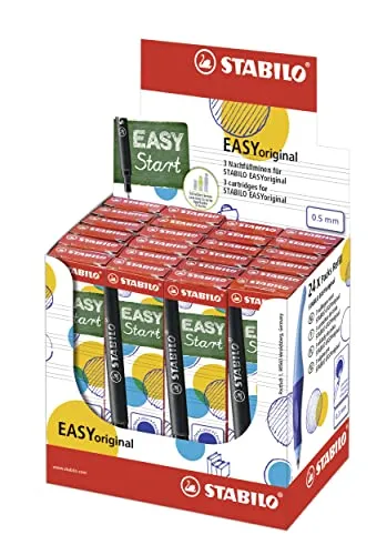 STABILO EASYoriginal Nachfüllpatronen - 24x 3er Pack - blau (löschbar) - Schreibutensilien mit nachfüllbaren Tintenpatronen für STABILO EASYoriginal, ideal für kreative und fehlerfreie Notizen dank löschbarer blauer Tinte.