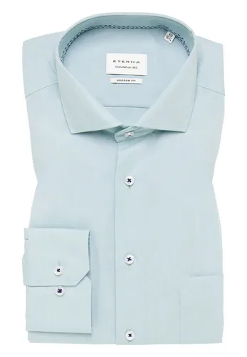 Eterna Langarmhemd grün 42/65cm - bequem und pflegeleicht - Herren-Freizeithemden aus 100% Baumwolle, ideal für den Alltag mit pflegeleichten Eigenschaften und einem modernen Schnitt.