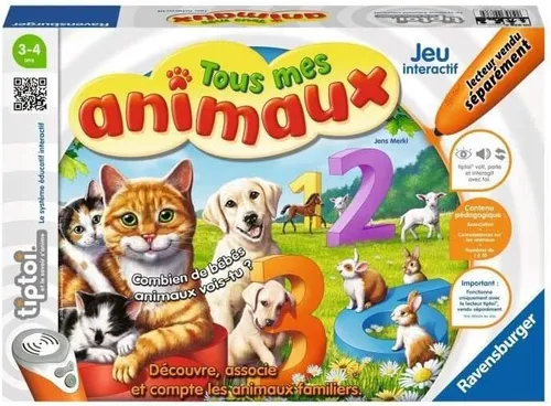 RAVENSBURGER, Interaktives Spiel mit TIPTOI-Stift - Alle meine Tiere | ab 3 J...